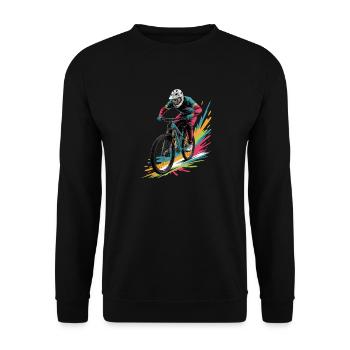Conception de VTT Coloré pour garçons - Sweat-shirt Unisexe - noir - Devant - Alina (178cm) & Michal (187cm)