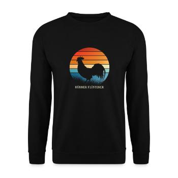 Hühnerflüsterer - Unisex Pullover - Schwarz - Vorne - Alina (178cm) & Michal (187cm)
