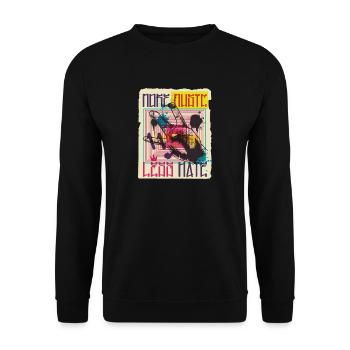 Music Graffiti - Unisex Pullover - Schwarz - Vorne - Alina (178cm) & Michal (187cm)