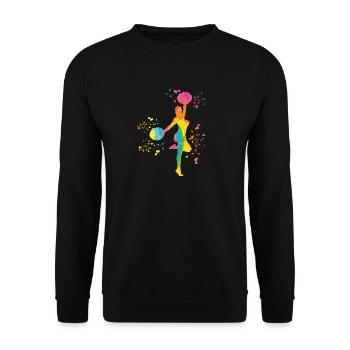 Cheerleader Cheer Mom Cheerleading - Unisex Pullover - Schwarz - Vorne - Alina (178cm) & Michal (187cm)