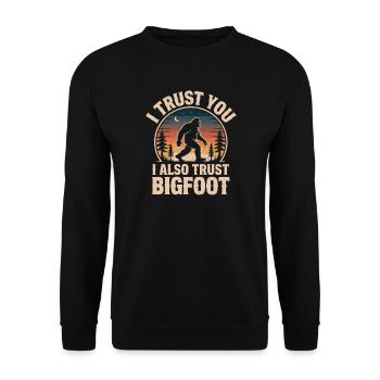 Bigfoot, Sasquatch, yéti, créatures cryptides, grand pied. - Sweat-shirt Unisexe - noir - Devant - Alina (178cm) & Michal (187cm)