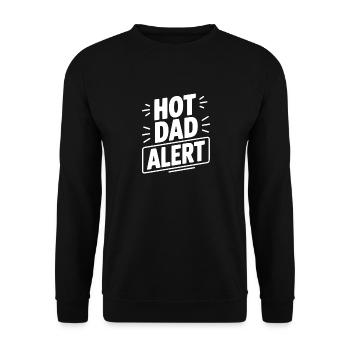 Hot Dad Alert - Unisex Sweatshirt - black - Front - Alina (178cm) & Michal (187cm)