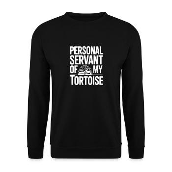 Personal Servant of my Tortoise - Unisex Sweatshirt - black - Front - Alina (178cm) & Michal (187cm)