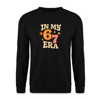 Dans mon mème d’humour italien de la pourriture cervementale de l’ère 67 des Six Sept - Sweat-shirt Unisexe - noir - Devant - Alina (178cm) & Michal (187cm)