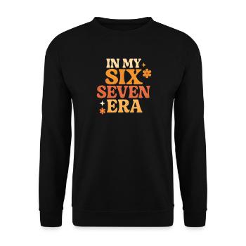 Dans mon mème d’humour italien de la pourriture cervementale de l’ère 67 des Six Sept - Sweat-shirt Unisexe - noir - Devant - Alina (178cm) & Michal (187cm)
