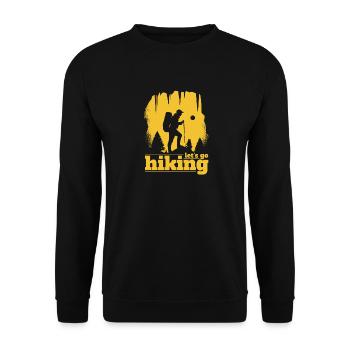 Allons faire de la randonnée - Sweat-shirt Unisexe - noir - Devant - Alina (178cm) & Michal (187cm)