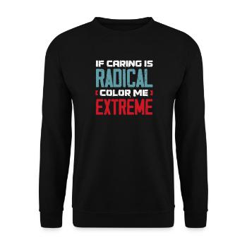 radicalized by fundamental - Unisex Sweatshirt - black - Front - Alina (178cm) & Michal (187cm)