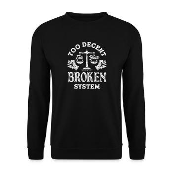 Radikalisiert Durch Grundlegenden - Unisex Pullover - Schwarz - Vorne - Alina (178cm) & Michal (187cm)