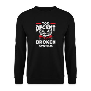 radicalized by fundamental - Unisex Sweatshirt - black - Front - Alina (178cm) & Michal (187cm)