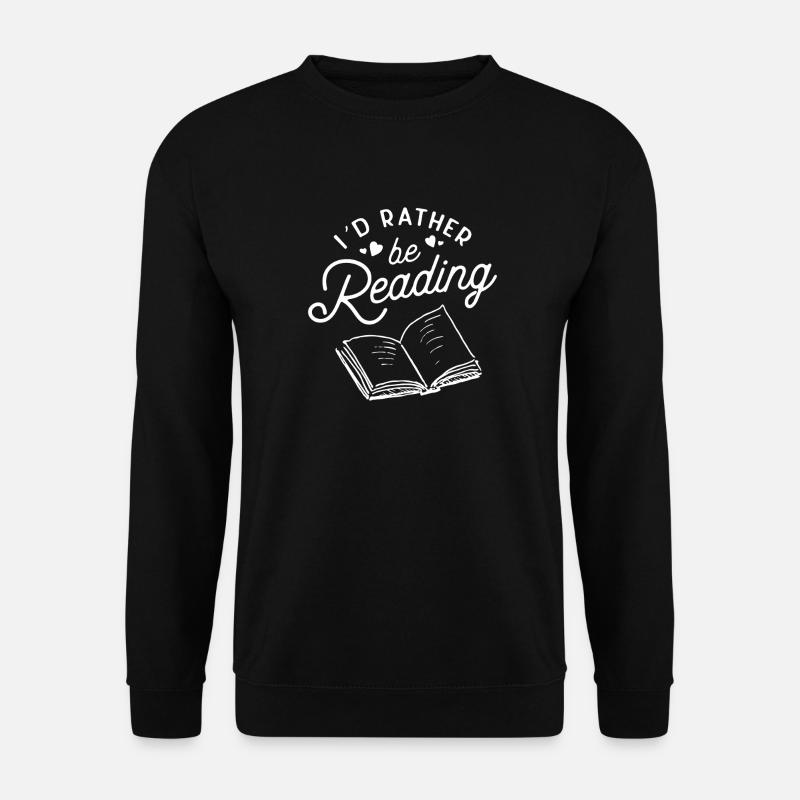 Ich würde lieber lesen - Unisex Pullover - Schwarz