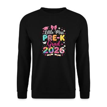 Kleiner Miss PreK Abschluss 2026 - Unisex Pullover - Schwarz - Vorne - Alina (178cm) & Michal (187cm)