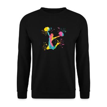 Cheerleader Cheer Mom Cheerleading - Unisex Pullover - Schwarz - Vorne - Alina (178cm) & Michal (187cm)