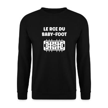 Roi du Babyfoot sur Table - Sweat-shirt Unisexe - noir - Devant - Alina (178cm) & Michal (187cm)