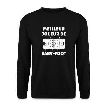 Meilleur Joueur de Babyfoot - Sweat-shirt Unisexe - noir - Devant - Alina (178cm) & Michal (187cm)