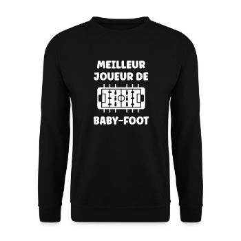 Meilleur joueur de baby-foot - Sweat-shirt Unisexe - noir - Devant - Alina (178cm) & Michal (187cm)