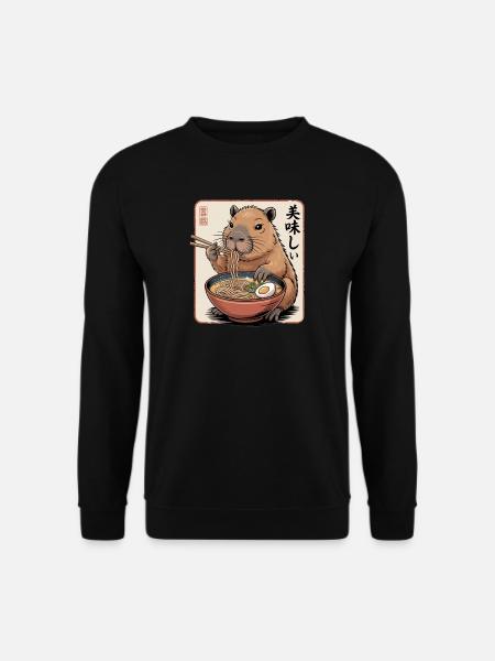 Ramen Capybara Delicacy - Unisex Sweatshirt - black
