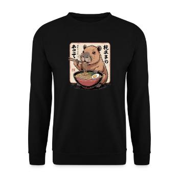Beaver Ramen Feast - Unisex Sweatshirt - black - Front - Alina (178cm) & Michal (187cm)