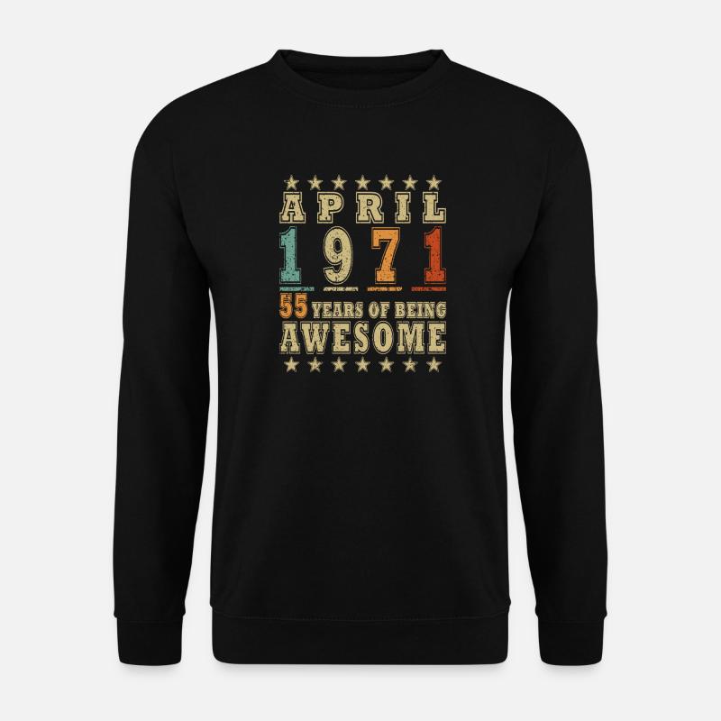 Jubiläumsjahrgang April 1971 - Unisex Pullover - Schwarz