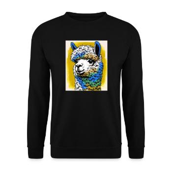Alpaka - Unisex Pullover - Schwarz - Vorne - Alina (178cm) & Michal (187cm)