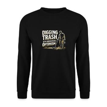 Digging with optimism | Probing Metal Detector - Unisex Sweatshirt - black - Front - Alina (178cm) & Michal (187cm)