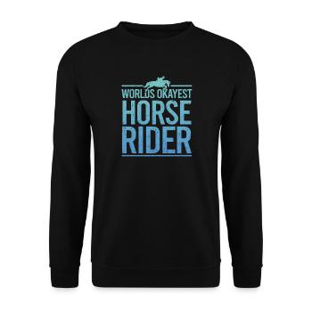 Der beste Pferdereiter der Welt - Unisex Pullover - Schwarz - Vorne - Alina (178cm) & Michal (187cm)