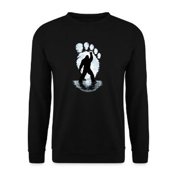 Bigfoot Rock sur Shield Sasquatch Yéti Rock & Roll - Sweat-shirt Unisexe - noir - Devant - Alina (178cm) & Michal (187cm)