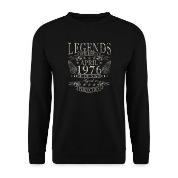 Jubilee year April 1976 - Unisex Sweatshirt - black - Front - Alina (178cm) & Michal (187cm)