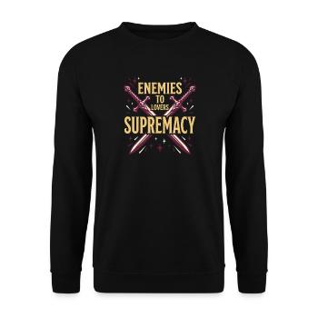 Romantasy Fantasy Romance Booktok Spicy Reader - Unisex Sweatshirt - black - Front - Alina (178cm) & Michal (187cm)