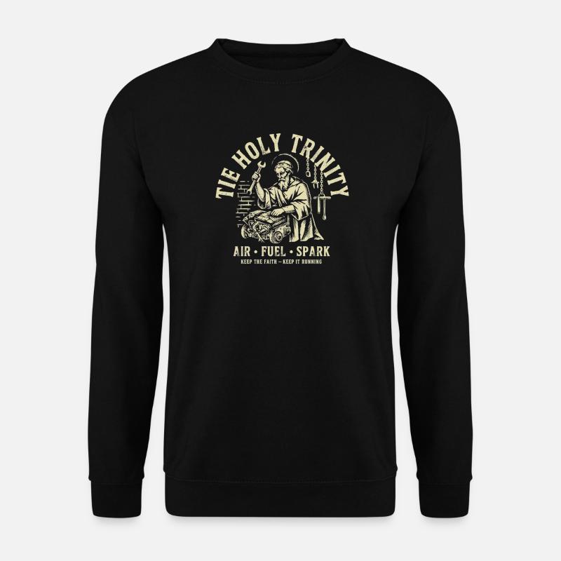 Holy Trinity Mechanic Print - Unisex Sweatshirt - black