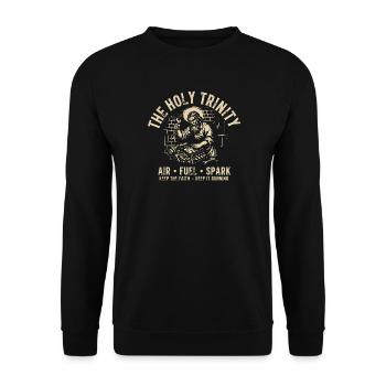 Étincelle de carburant Air du moteur Saint Trinity Tee - Sweat-shirt Unisexe - noir - Devant - Alina (178cm) & Michal (187cm)