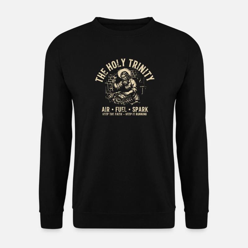 Holy Trinity Motor T-Luft-Kraftstofffunke - Unisex Pullover - Schwarz