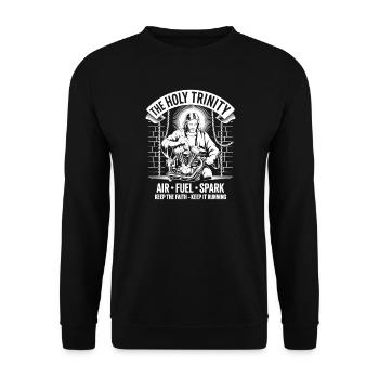 Holy Trinity Spark Faith Tee - Unisex Sweatshirt - black - Front - Alina (178cm) & Michal (187cm)