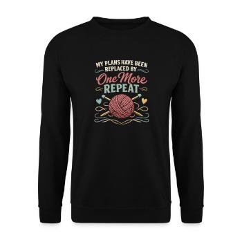 Un autre rapport | Humour tricotant - Sweat-shirt Unisexe - noir - Devant - Alina (178cm) & Michal (187cm)