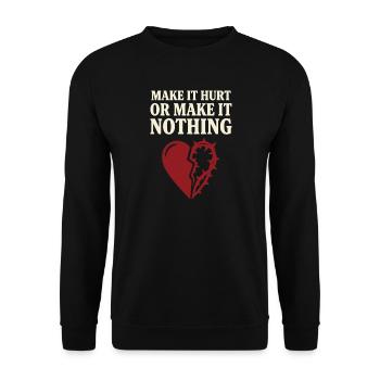 Vampirische Romantische Romantik Goth Dunkle - Unisex Pullover - Schwarz - Vorne - Alina (178cm) & Michal (187cm)