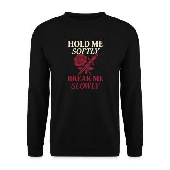 Vampirische Romantische Romantik Goth Dunkle - Unisex Pullover - Schwarz - Vorne - Alina (178cm) & Michal (187cm)