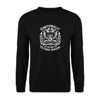 Romans fantastiques Lecteur de contes de fées de dragons drôle - Sweat-shirt Unisexe - noir - Devant - Alina (178cm) & Michal (187cm)