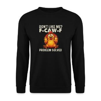 FCawF Problème résolu : Corbeau Sarcasme Humour noir - Sweat-shirt Unisexe - noir - Devant - Alina (178cm) & Michal (187cm)