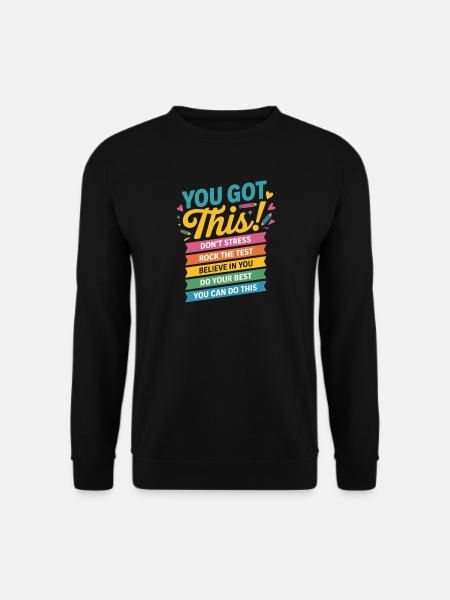 Du Packst Das Motivationsbanner - Unisex Pullover - Schwarz