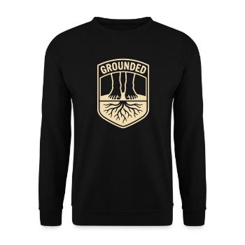 Équilibre de la pleine conscience ancré - Sweat-shirt Unisexe - noir - Devant - Alina (178cm) & Michal (187cm)