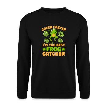 Frog Catcher The Best Frog Catcher Frog - Unisex Pullover - Schwarz - Vorne - Alina (178cm) & Michal (187cm)