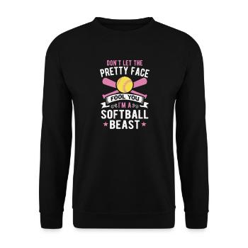 Joueuse de softball Teen Girls - Sweat-shirt Unisexe - noir - Devant - Alina (178cm) & Michal (187cm)