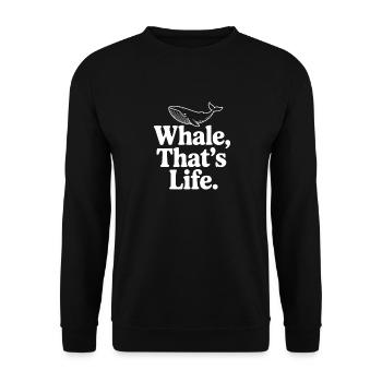 Baleine, c’est la vie. - Sweat-shirt Unisexe - noir - Devant - Alina (178cm) & Michal (187cm)