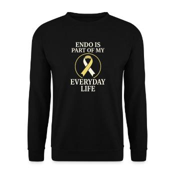 Sensibilisation à l’endométriose Guerrier de l’endo - Sweat-shirt Unisexe - noir - Devant - Alina (178cm) & Michal (187cm)