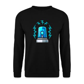 Illustration de l’alarme de la sirène à lumière bleue - Sweat-shirt Unisexe - noir - Devant - Alina (178cm) & Michal (187cm)