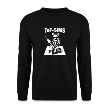 ToF-SIMS Ion Mass Spectrometry Sputtering - Unisex Sweatshirt - black - Front - Alina (178cm) & Michal (187cm)
