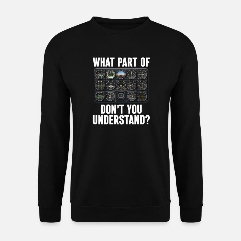 Flugzeug Flug Pilot Flugzeug Fluggesellschaft - Unisex Pullover - Schwarz