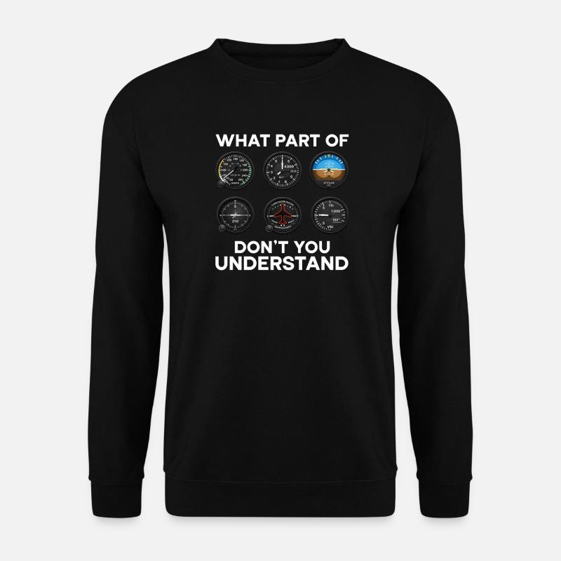 Airplane Flight Pilot Airplane Airline - Unisex Sweatshirt - black