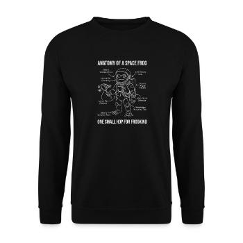 Anatomy Of A Space Frog - Unisex Pullover - Schwarz - Vorne - Alina (178cm) & Michal (187cm)