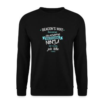 Femme du Diacre Ninja Multitâche - Sweat-shirt Unisexe - noir - Devant - Alina (178cm) & Michal (187cm)