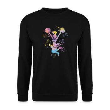 Cheerleader Cheer Mom Cheerleading - Unisex Pullover - Schwarz - Vorne - Alina (178cm) & Michal (187cm)